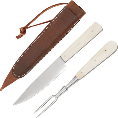 Bone Handle Cutlery Set with Sheath-GoblinSmith