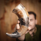 Engraved Viking Drinking Horn-GoblinSmith