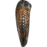 Viking Drinking Horn with Engraved Honeycomb-GoblinSmith